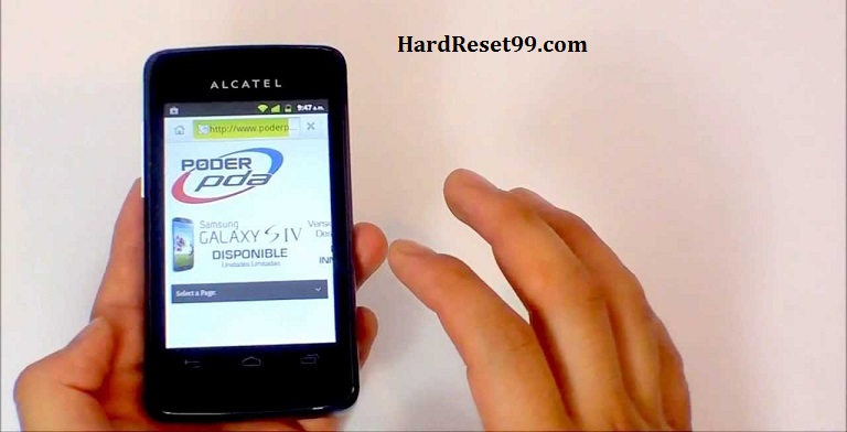 Alcatel One Touch T’Pop Hard reset, Factory Reset and Password Recovery