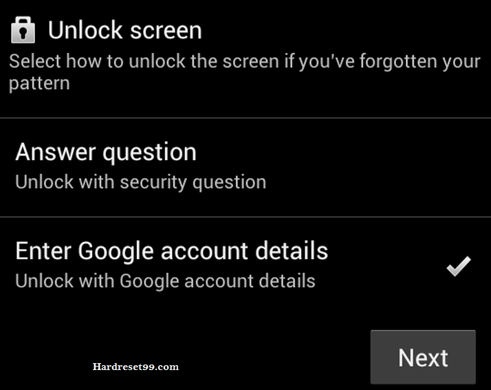 Recover password with Gmail account