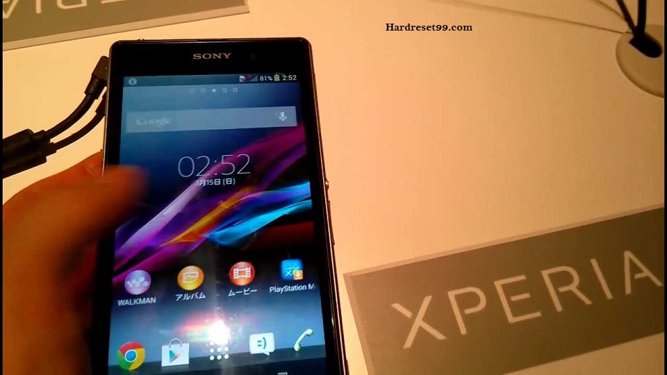 Sony Xperia Z1 C6903 Hard reset, Factory Reset and Password Recovery