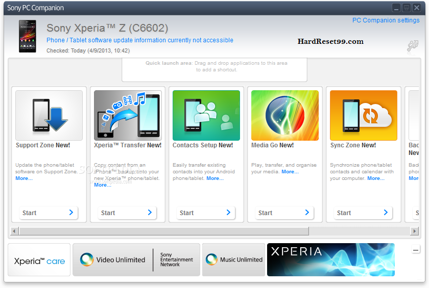 Xperia™ Companion for Windows