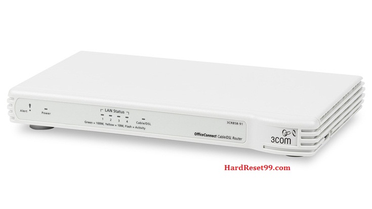 3Com 3CR858-91 Router - How To Reset To Factory Defaults Settings