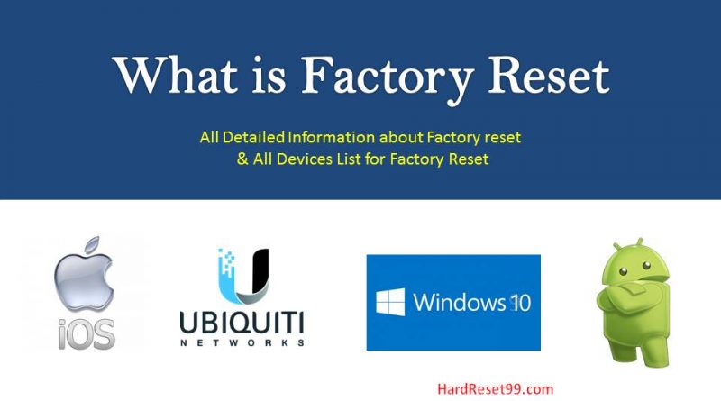 Factory Reset definition & all devices list for reset
