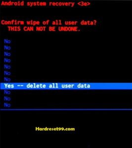 confirm wipe data